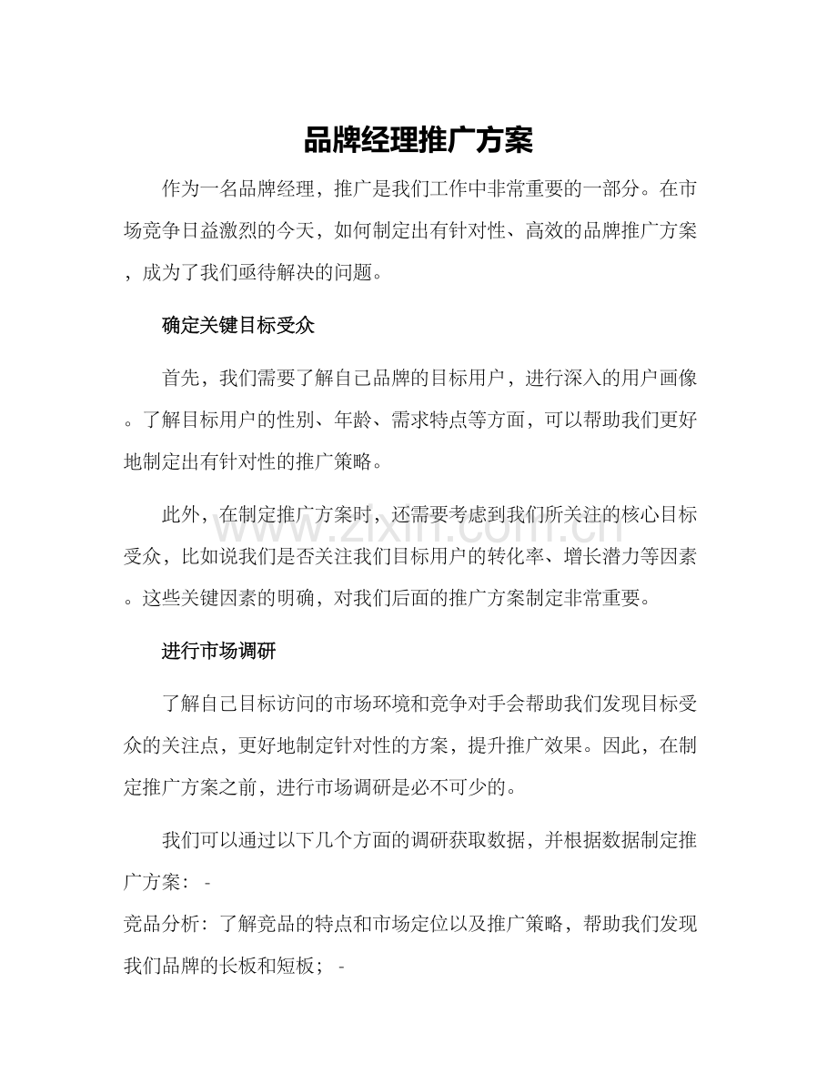 品牌经理推广方案.docx_第1页