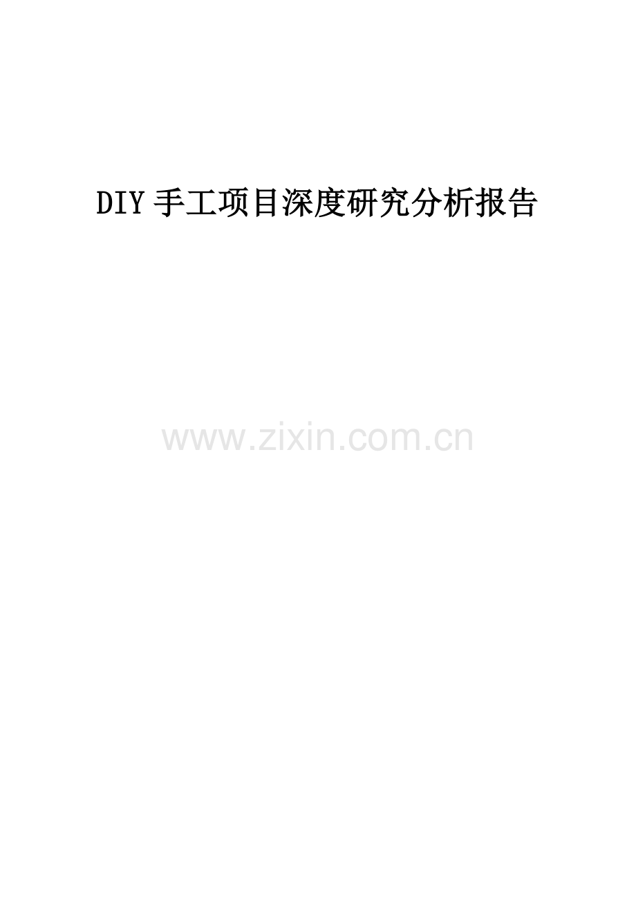 2024年DIY手工项目深度研究分析报告.docx_第1页