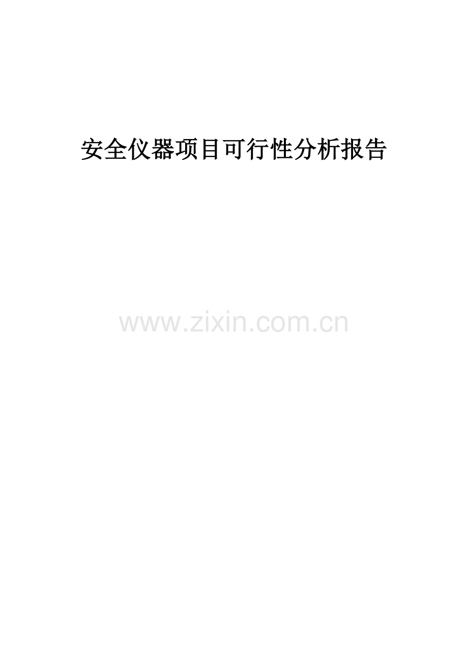 2024年安全仪器项目可行性分析报告.docx_第1页