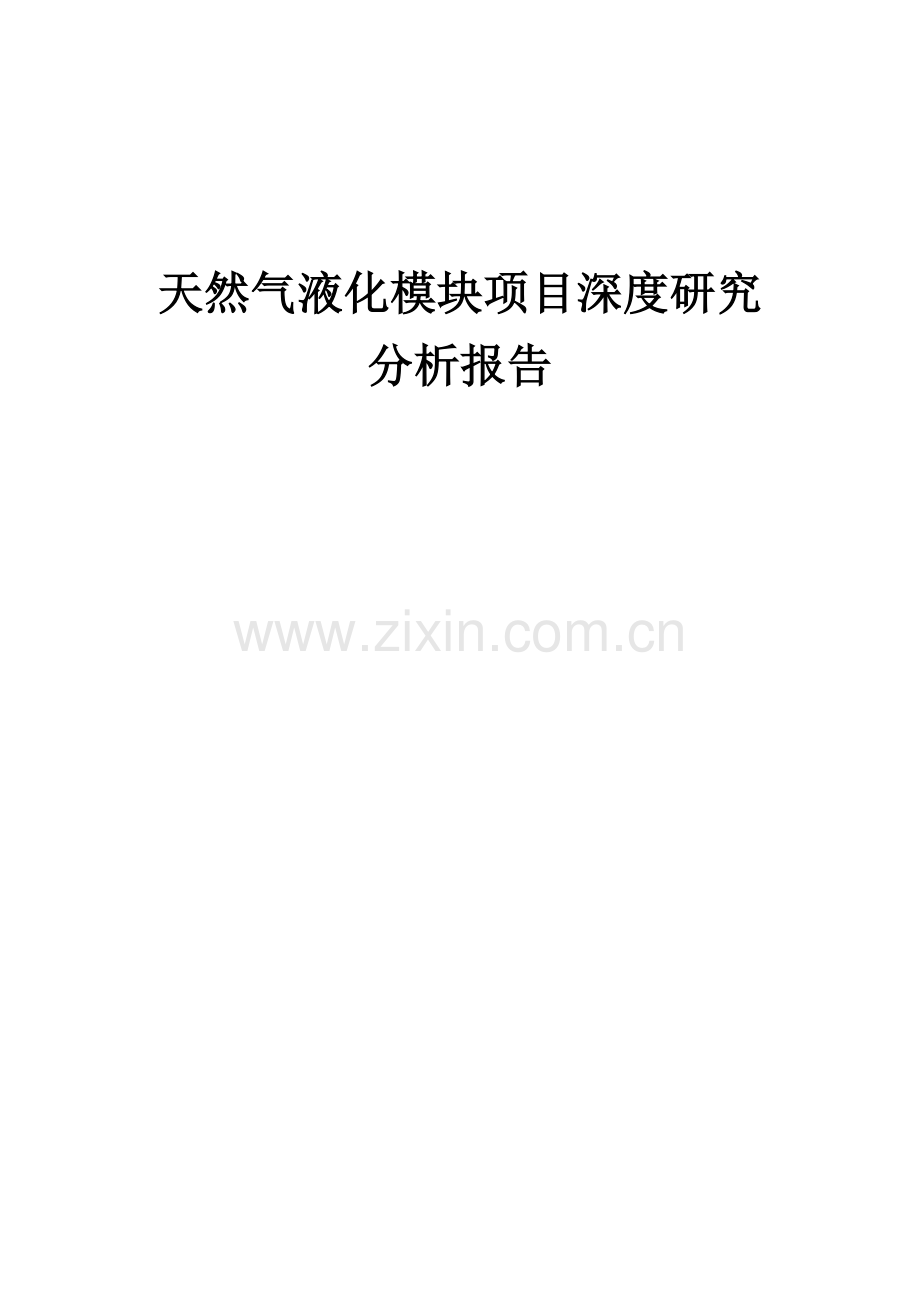 2024年天然气液化模块项目深度研究分析报告.docx_第1页