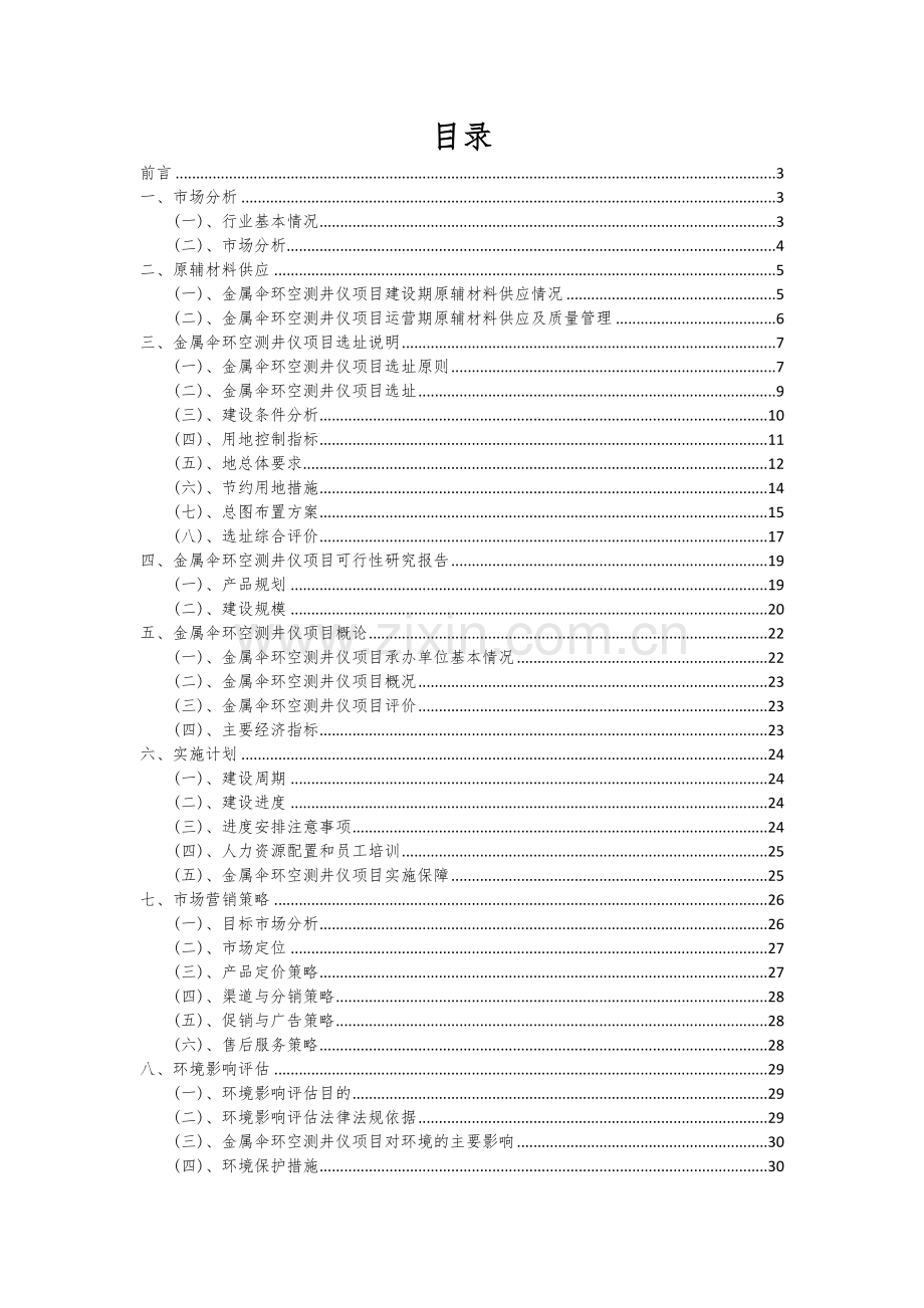 2024年金属伞环空测井仪项目投资分析及可行性报告.docx_第2页
