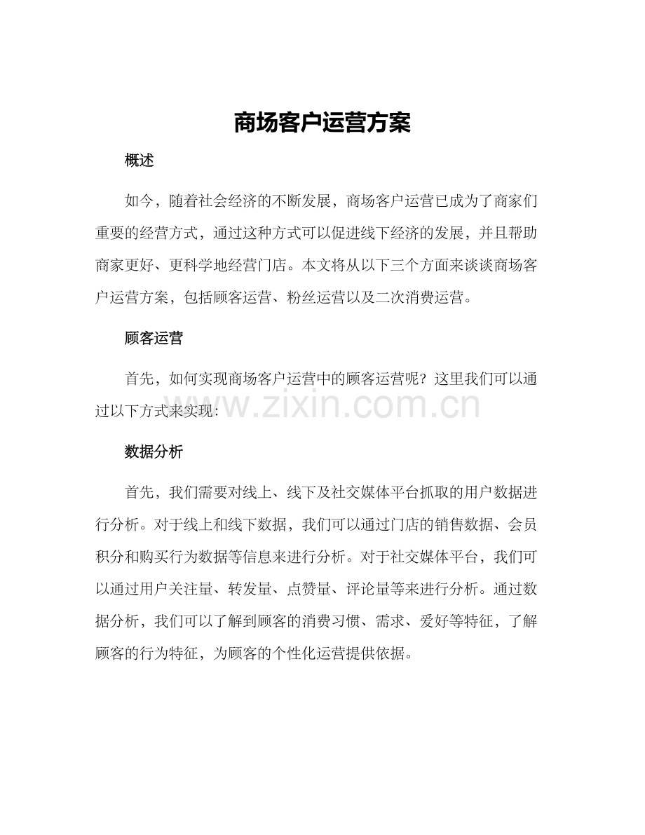 商场客户运营方案.docx_第1页