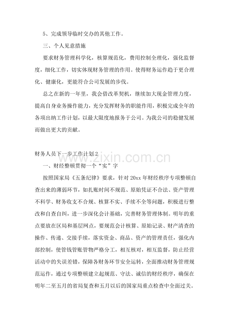 财务人员下一步工作计划.doc_第2页