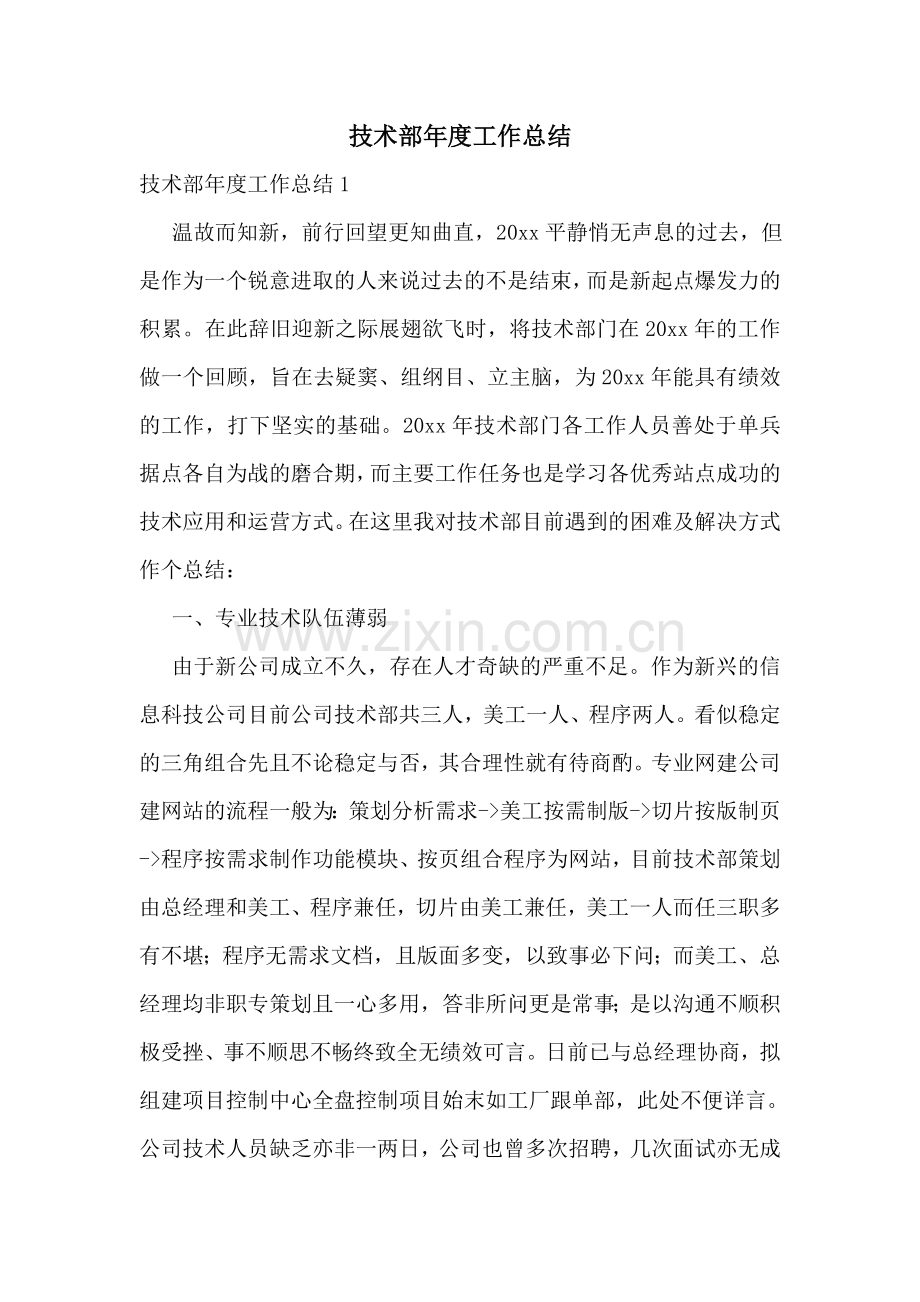 技术部年度工作总结.doc_第1页