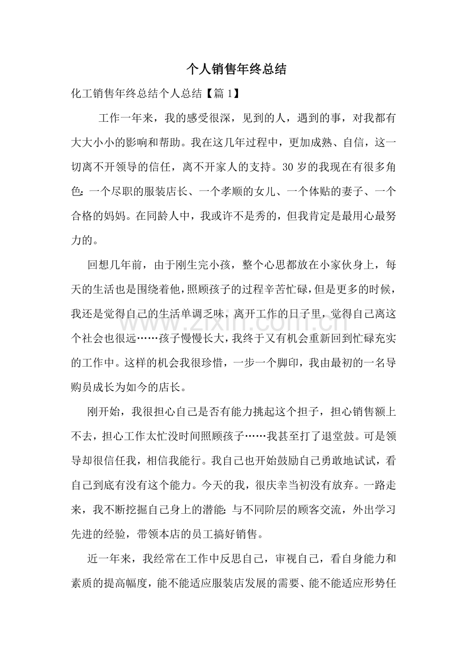 -个人销售年终总结.doc_第1页