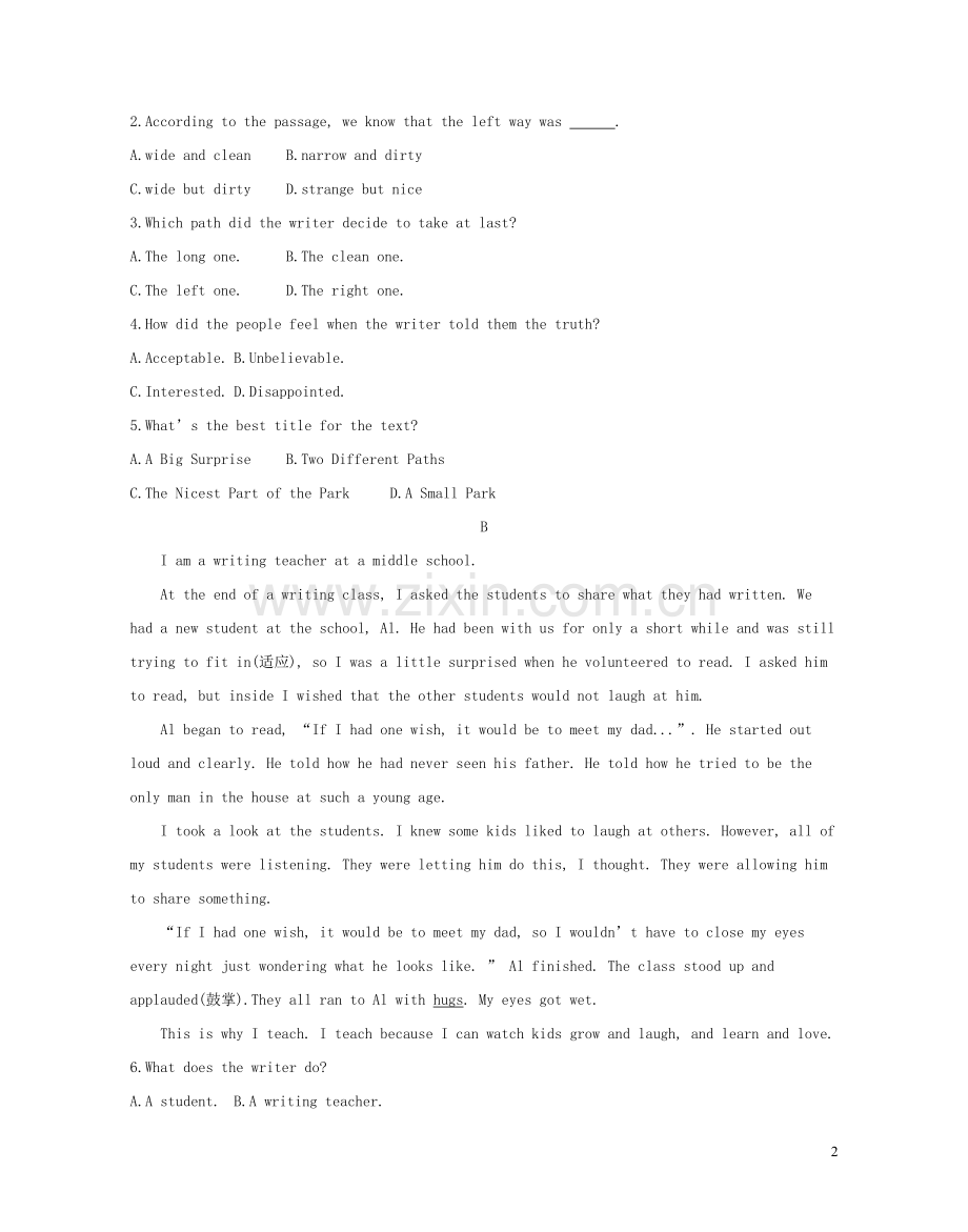 河南专用2020版中考英语九全第17课时Units3_4习题人教新目标版.docx_第2页