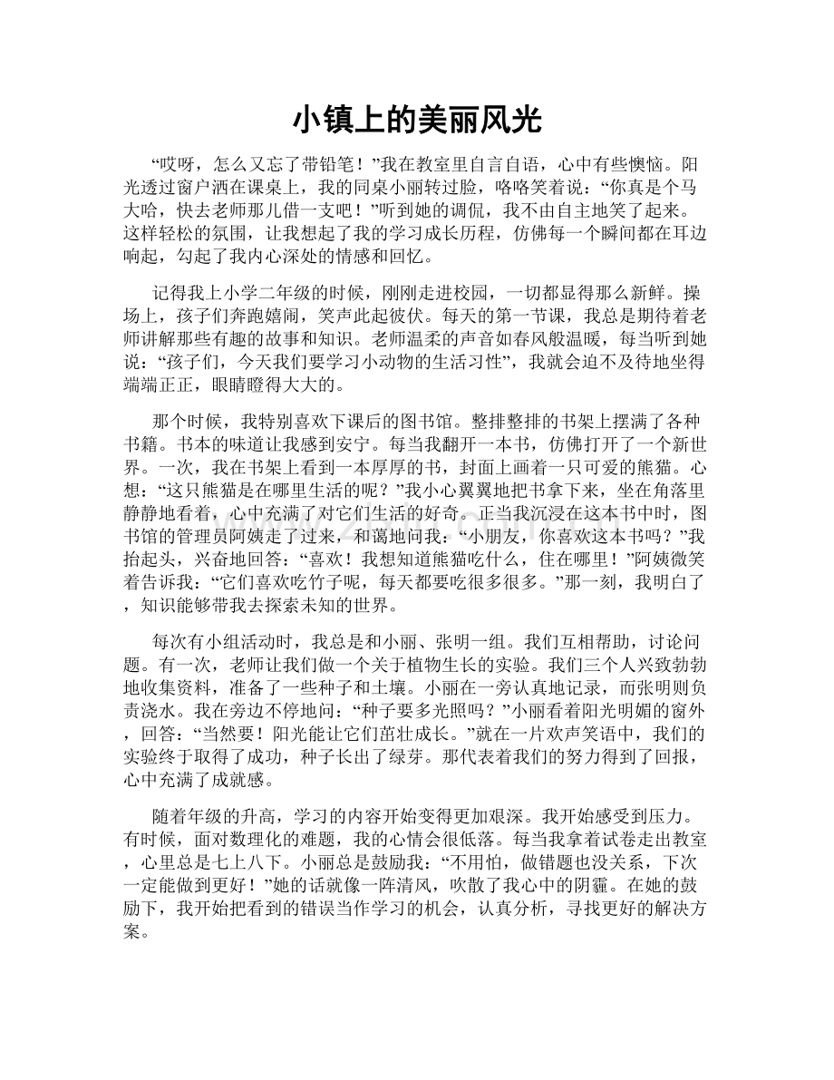 小镇上的美丽风光.doc_第1页