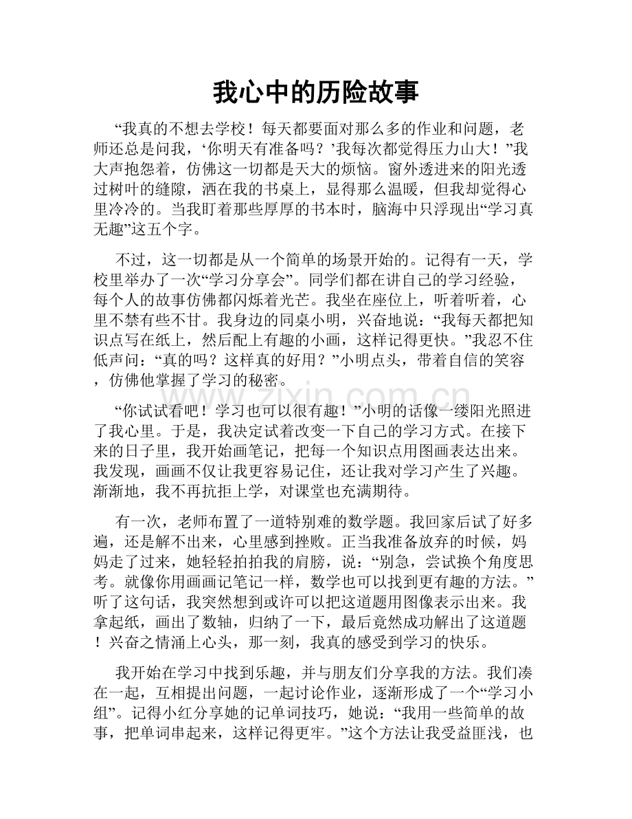 我心中的历险故事.doc_第1页