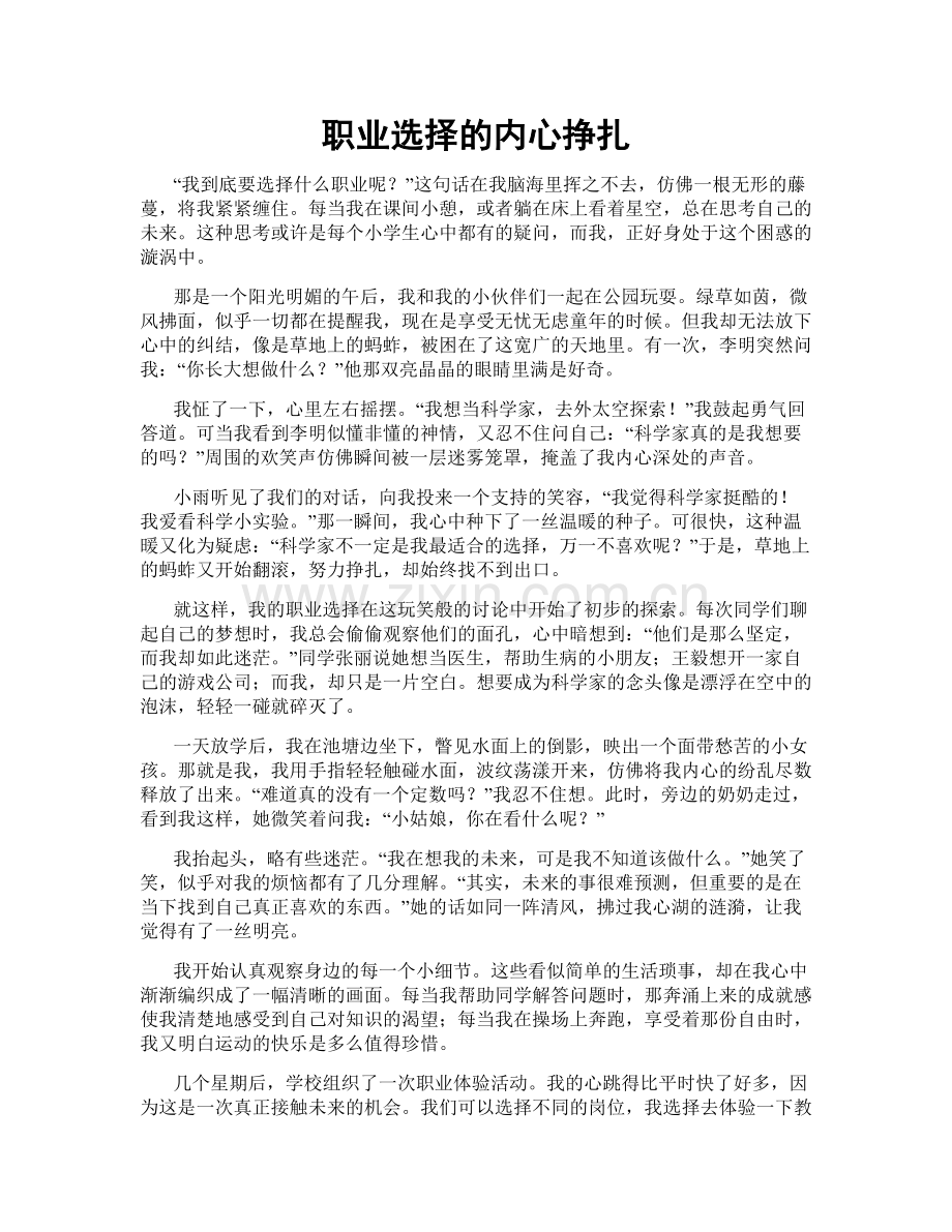 职业选择的内心挣扎.doc_第1页