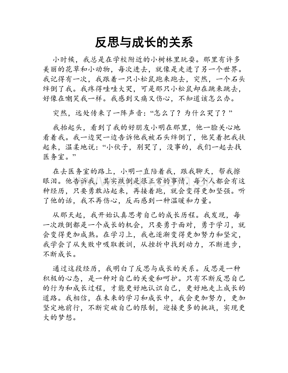 反思与成长的关系.doc_第1页