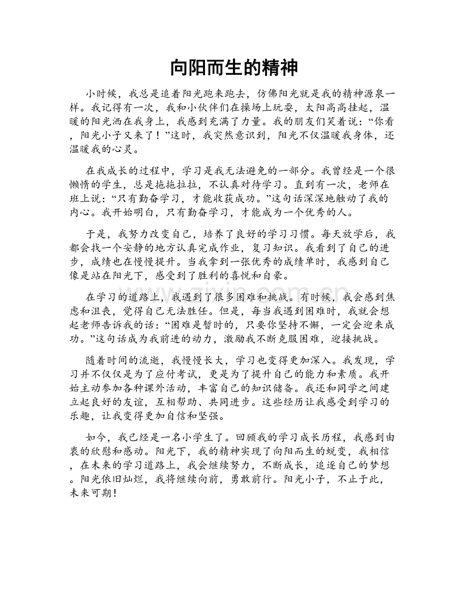 向阳而生的精神.doc_第1页