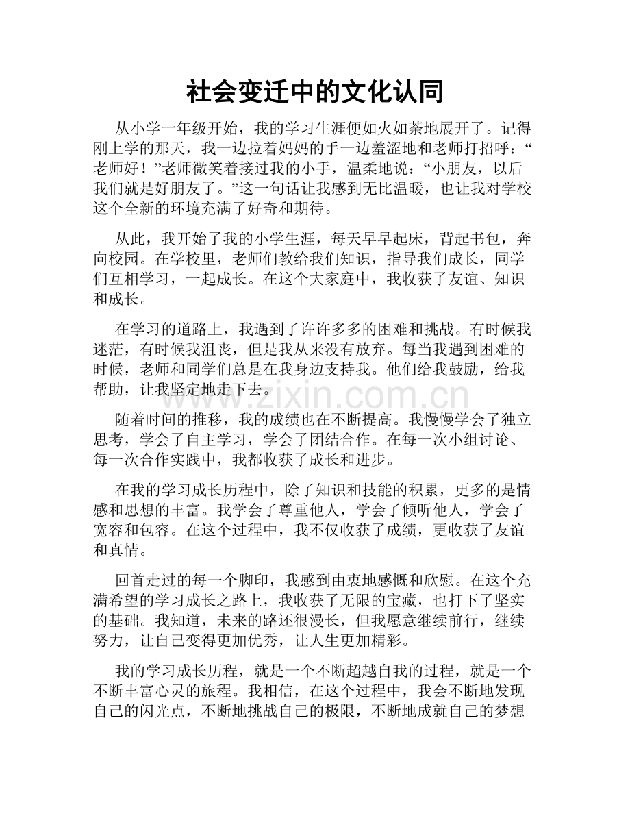 社会变迁中的文化认同.doc_第1页