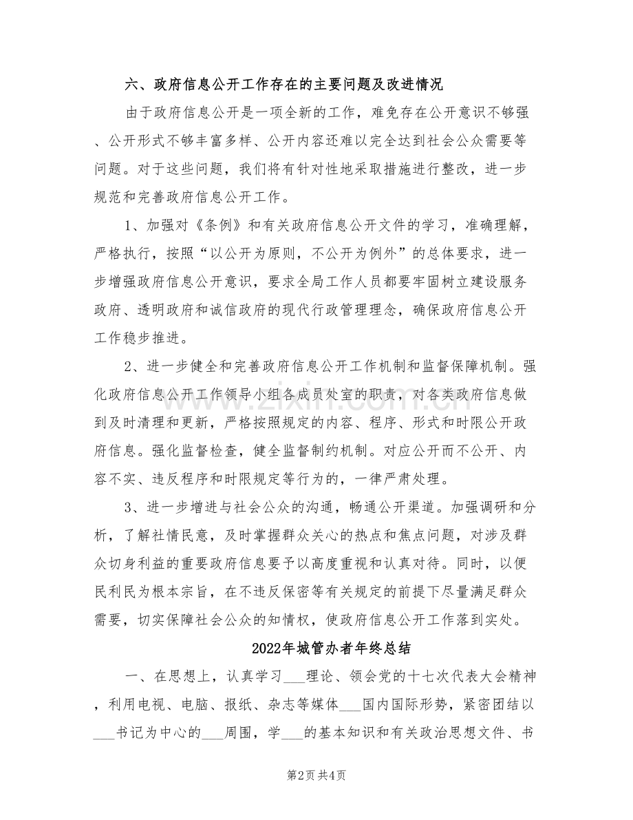 2022年城管办政务信息公开总结汇报.doc_第2页