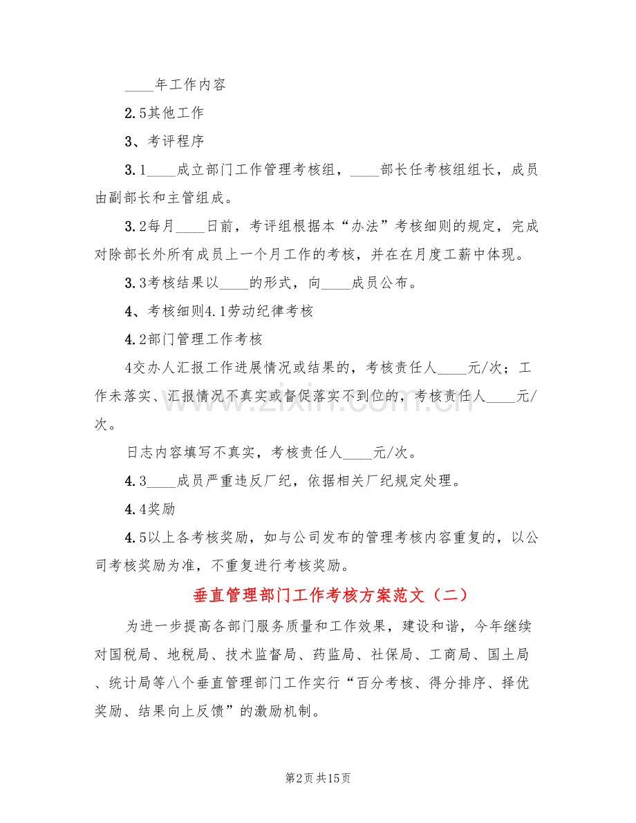 垂直管理部门工作考核方案范文(5篇).doc_第2页