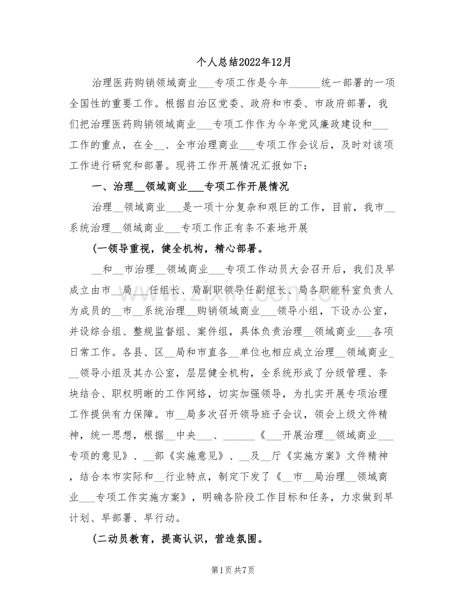 个人总结2022年12月.doc_第1页