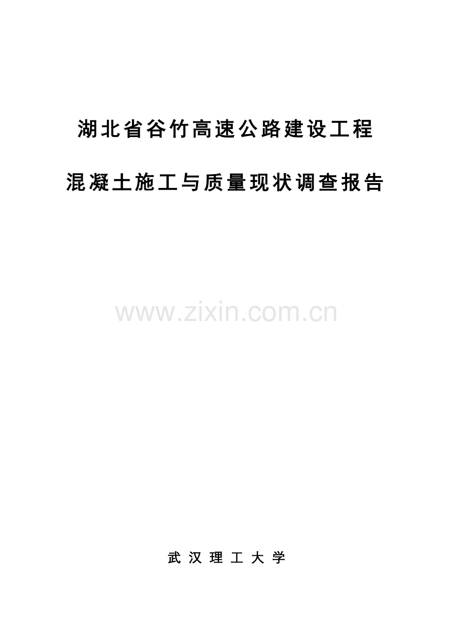 谷竹混凝土质量调查报告.doc_第1页