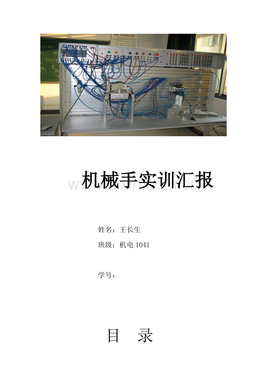 机械手实训报告.doc_第1页