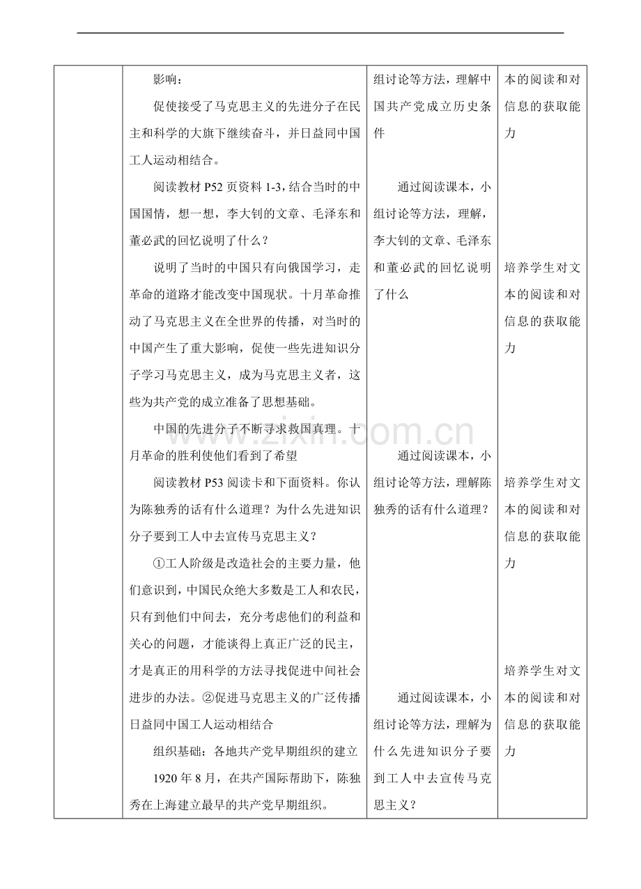 《中国共产党的诞生》教学教案.docx_第2页