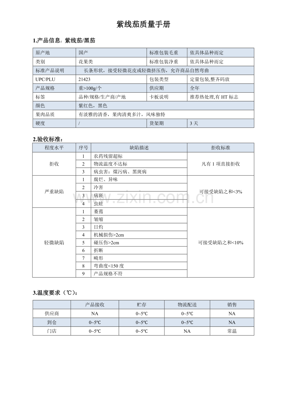 25quality-manual-Eggplant紫线茄质量手册验收标准.doc_第1页
