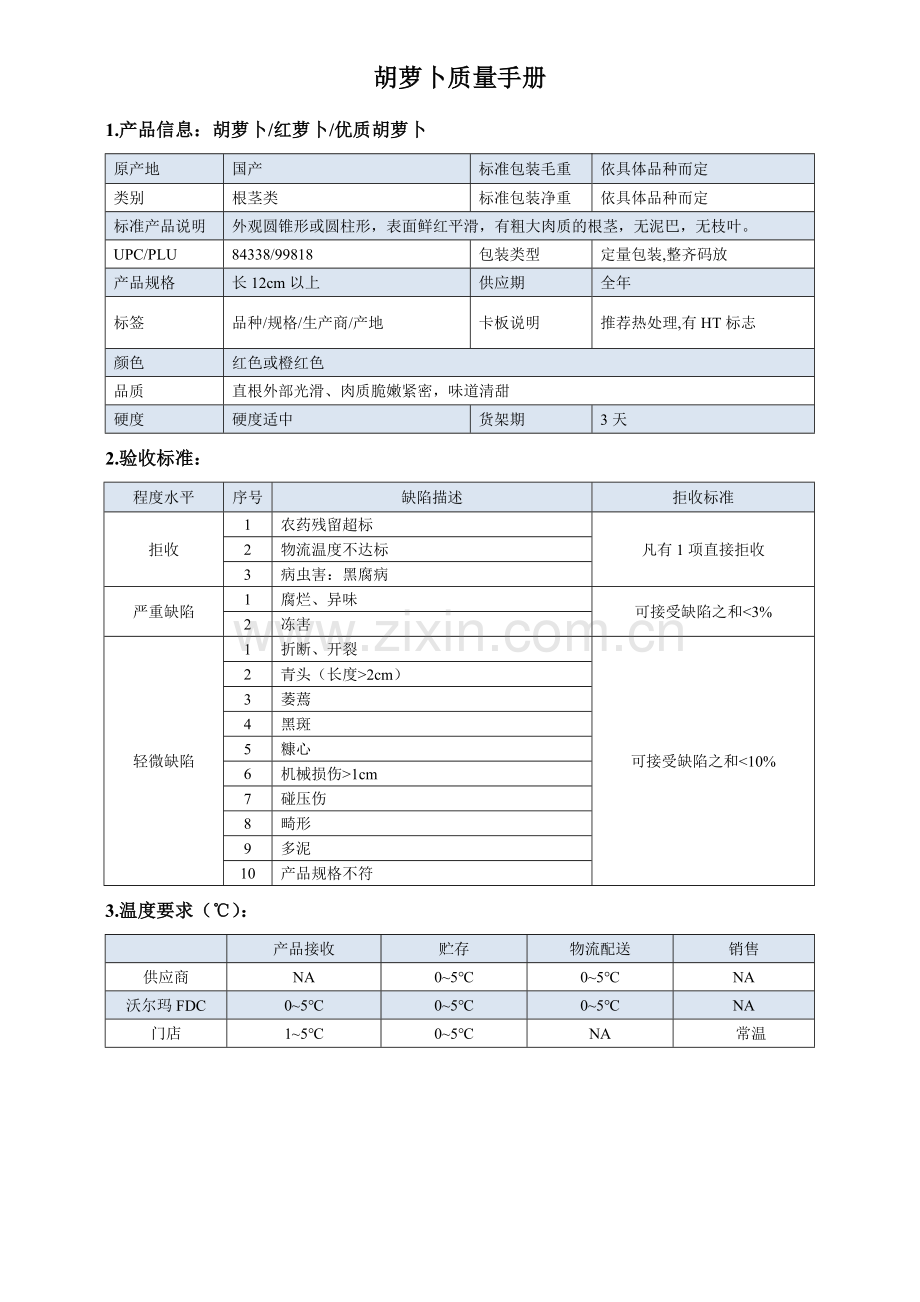 11quality-manual-Carrot胡萝卜质量手册验收标准.doc_第1页