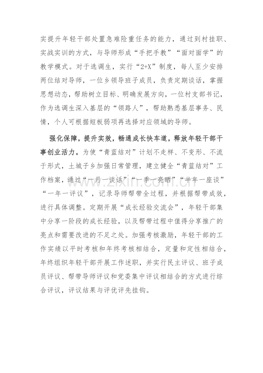 青年干部“青蓝结对”计划工作总结.docx_第2页