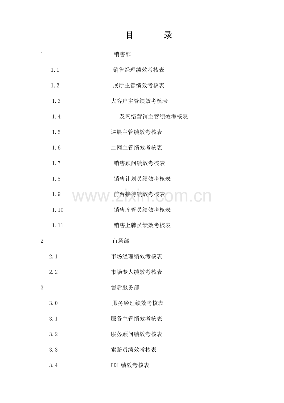 完整四S店各岗位员工绩效考核表doc.doc_第2页