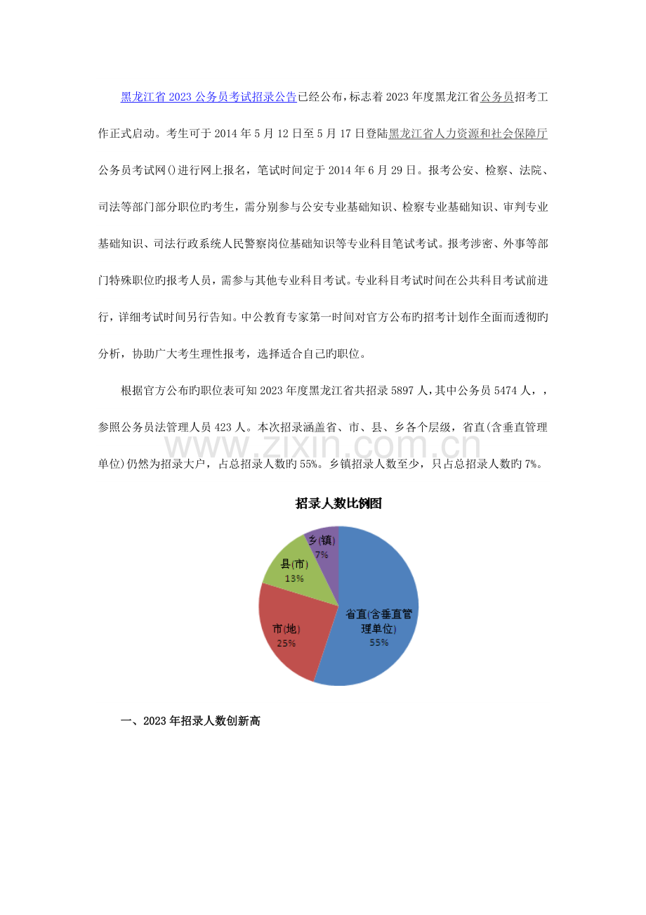 2023年黑龙江公务员考试职位分析工作经历要求更专业新版.doc_第1页
