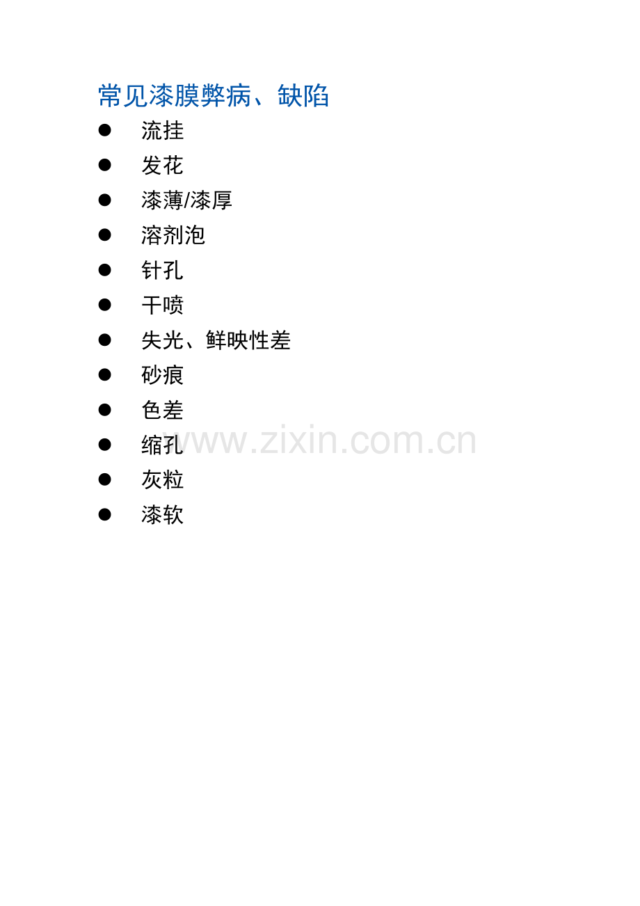 喷涂工艺常见缺陷的分析和对策.doc_第1页