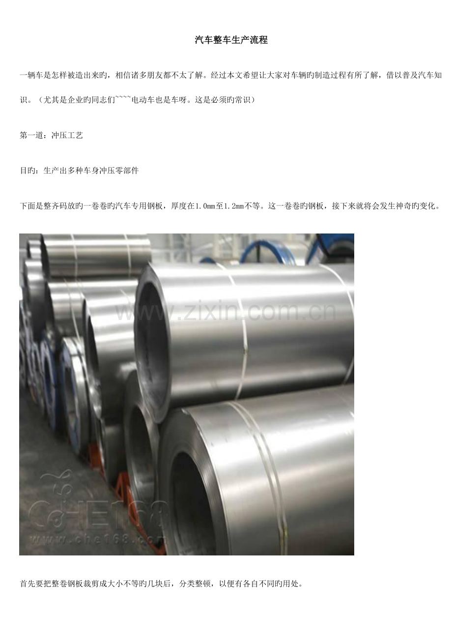 汽车整车生产流程图.doc_第1页
