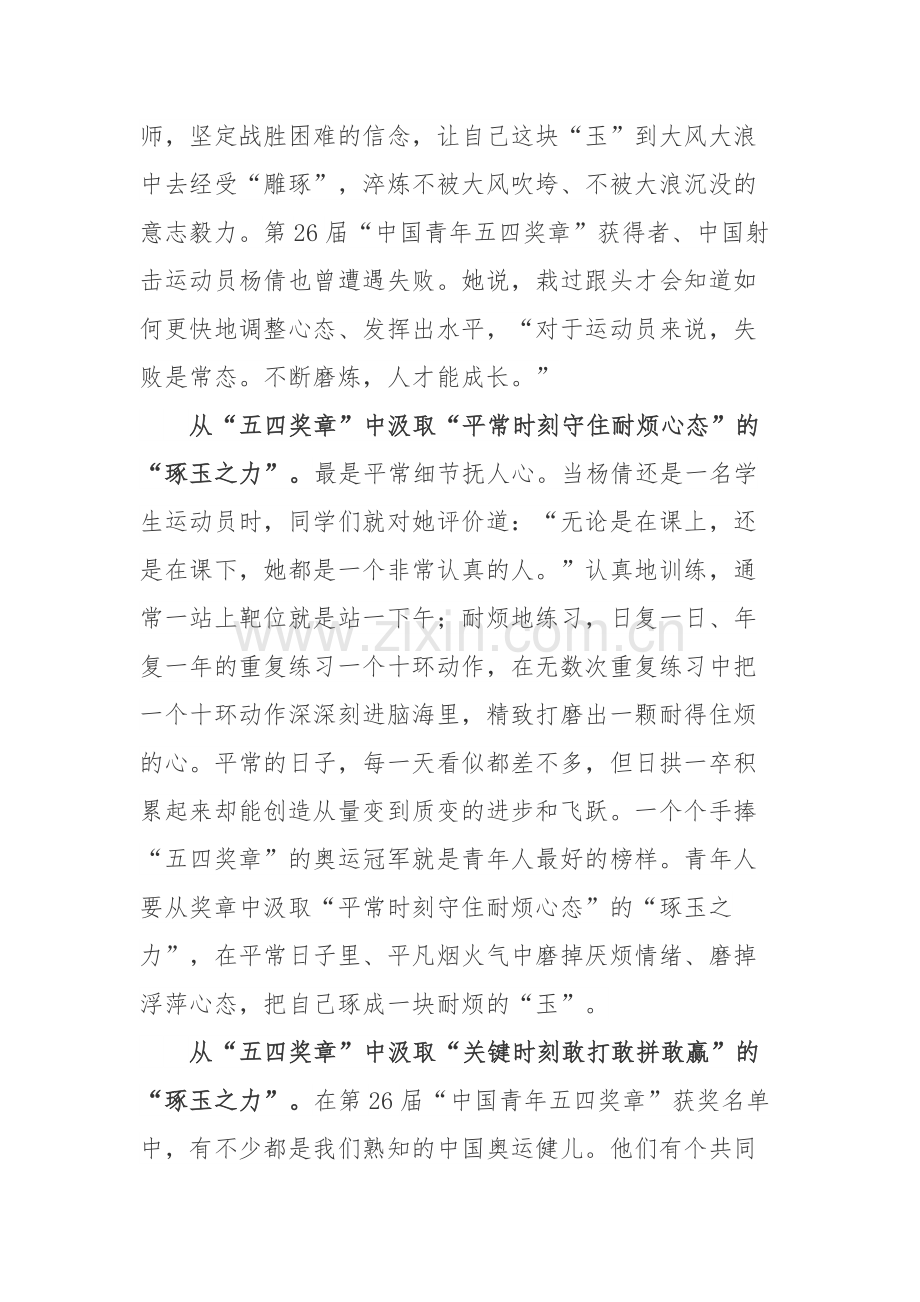 2022建团百年第26届中国青年五四奖章五四奖章集体心得体会.docx_第2页