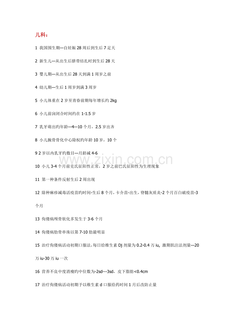 2023年护师主管护师知识点妇科儿科重点涵盖90分以上.doc_第1页