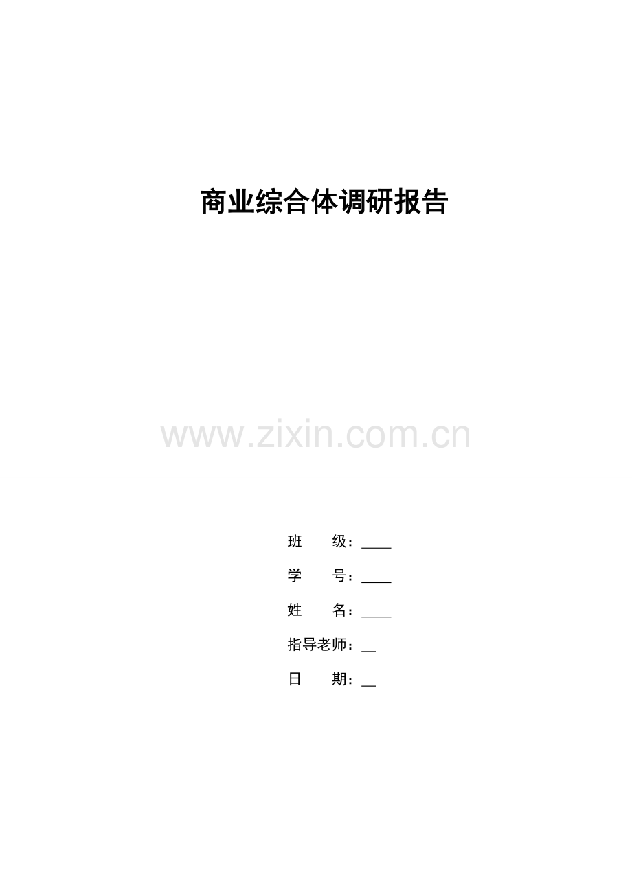 商业综合体调研报告.doc_第1页