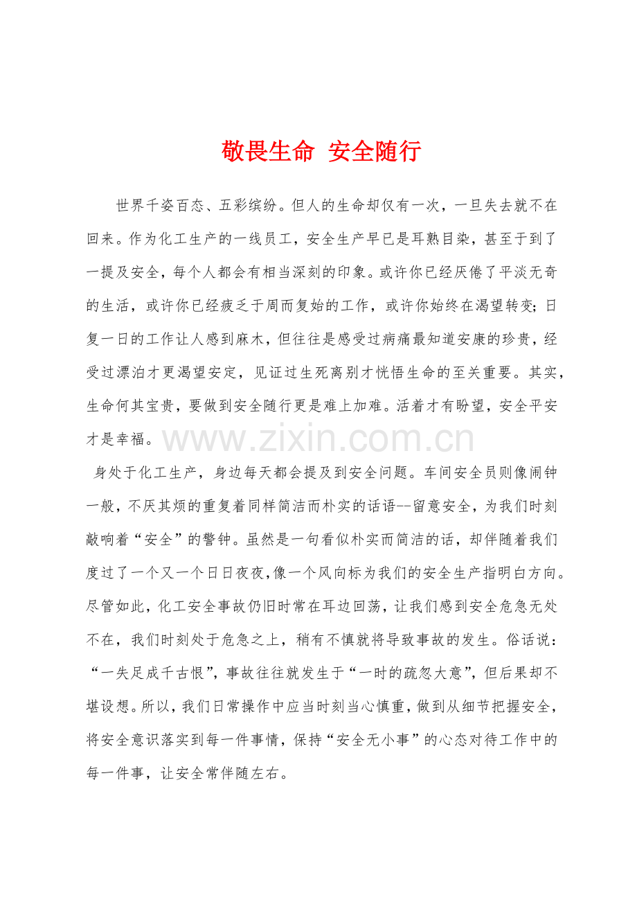敬畏生命-安全随行.docx_第1页