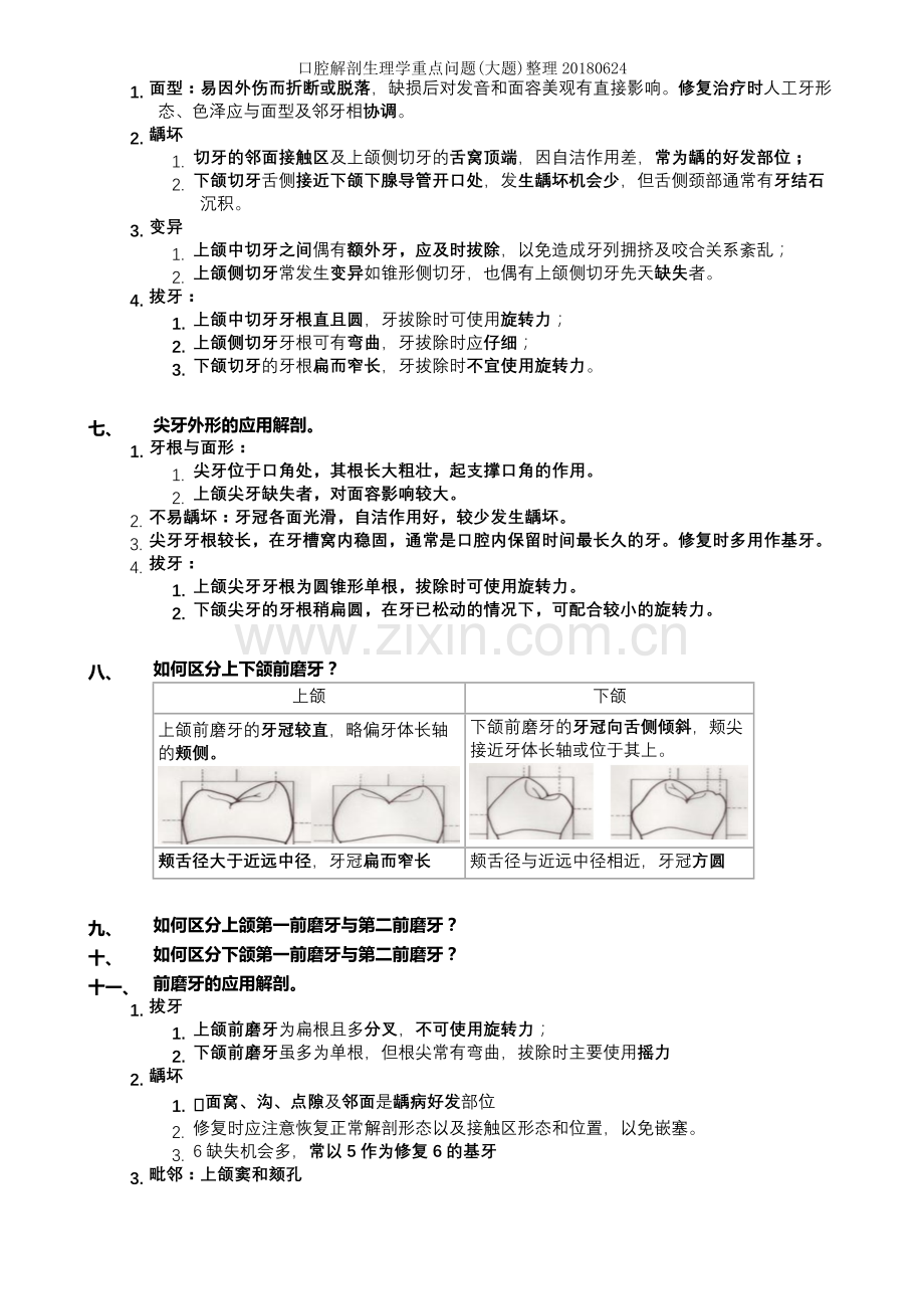 口腔解剖生理学重点问题(大题)整理.doc_第2页