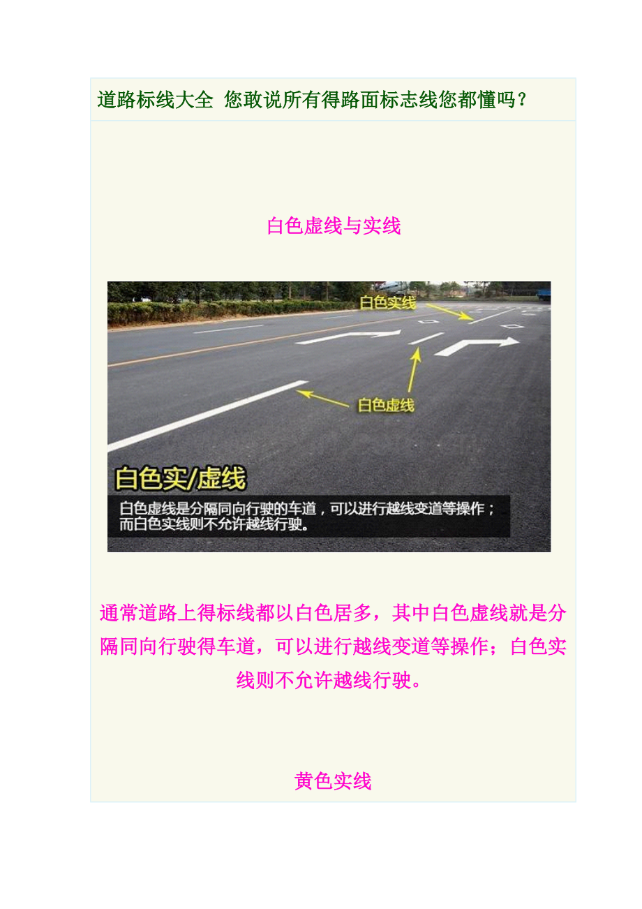公路标线大全介绍.docx_第1页
