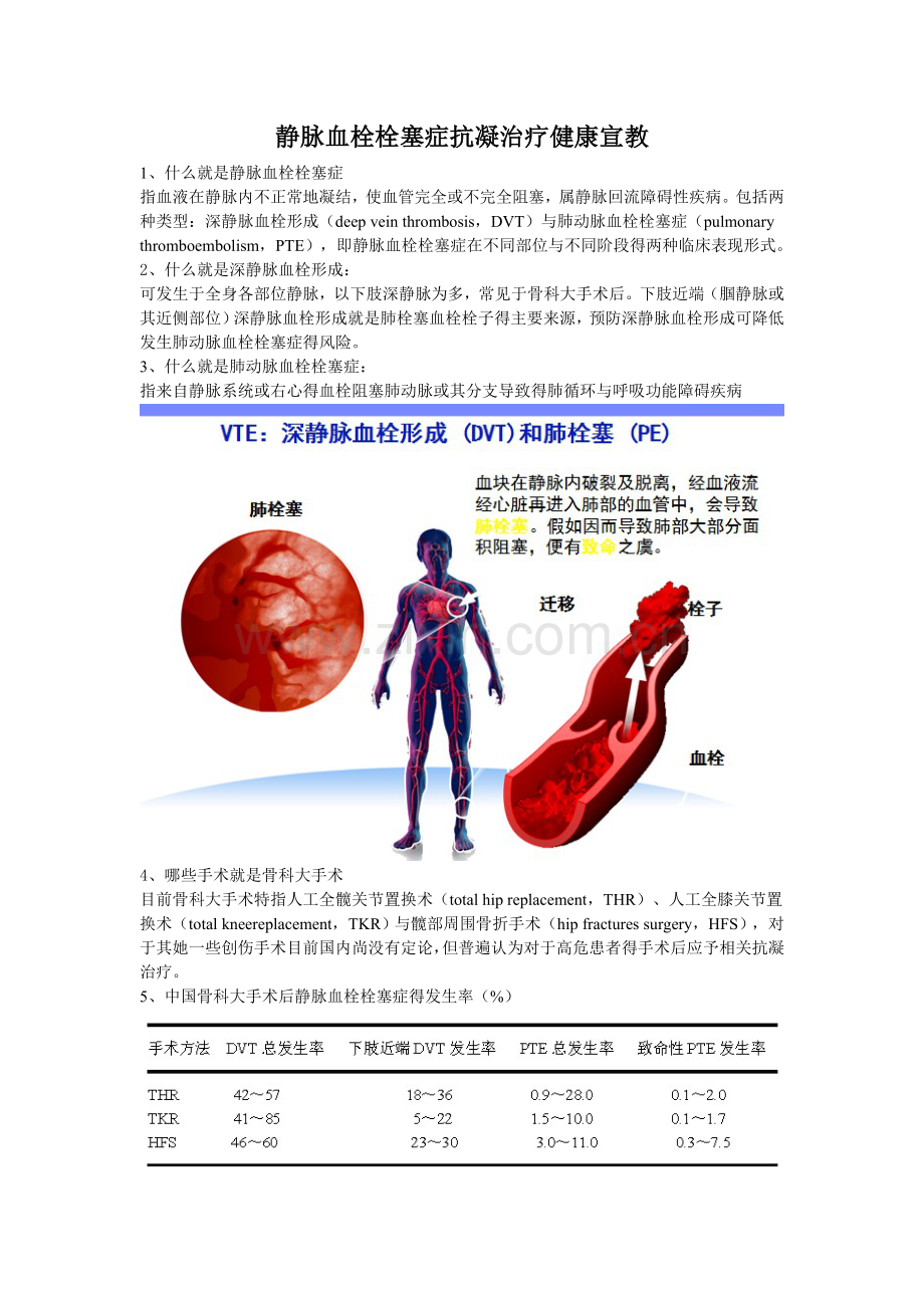 深静脉血栓形成健康宣教.doc_第1页