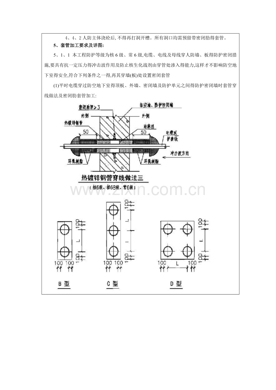人防电气套管预埋技术交底.doc_第2页