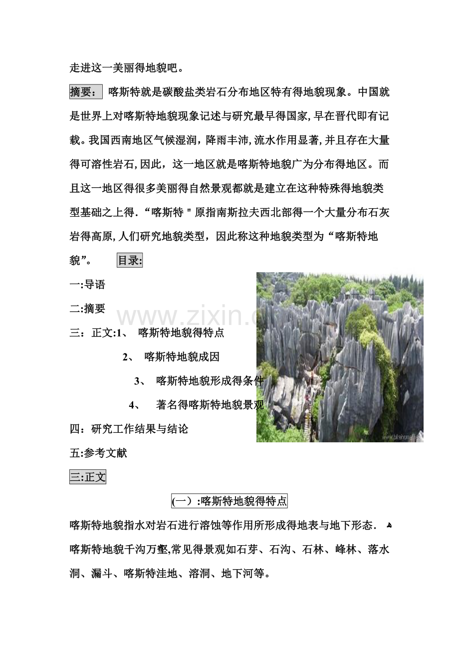 关于喀斯特地貌的研究报告.doc_第2页