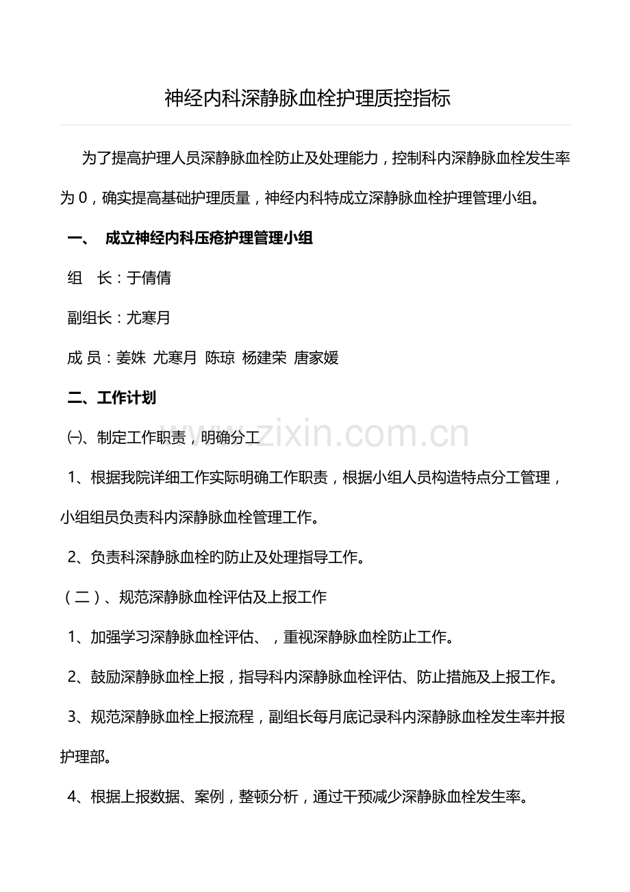 深静脉血栓护理质控指标.doc_第1页