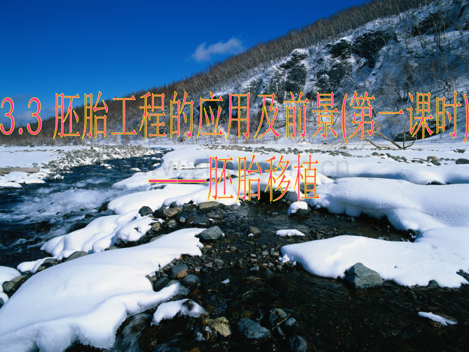 3.3胚胎工程的应用及前景之胚胎移植公开课课件.ppt_第1页