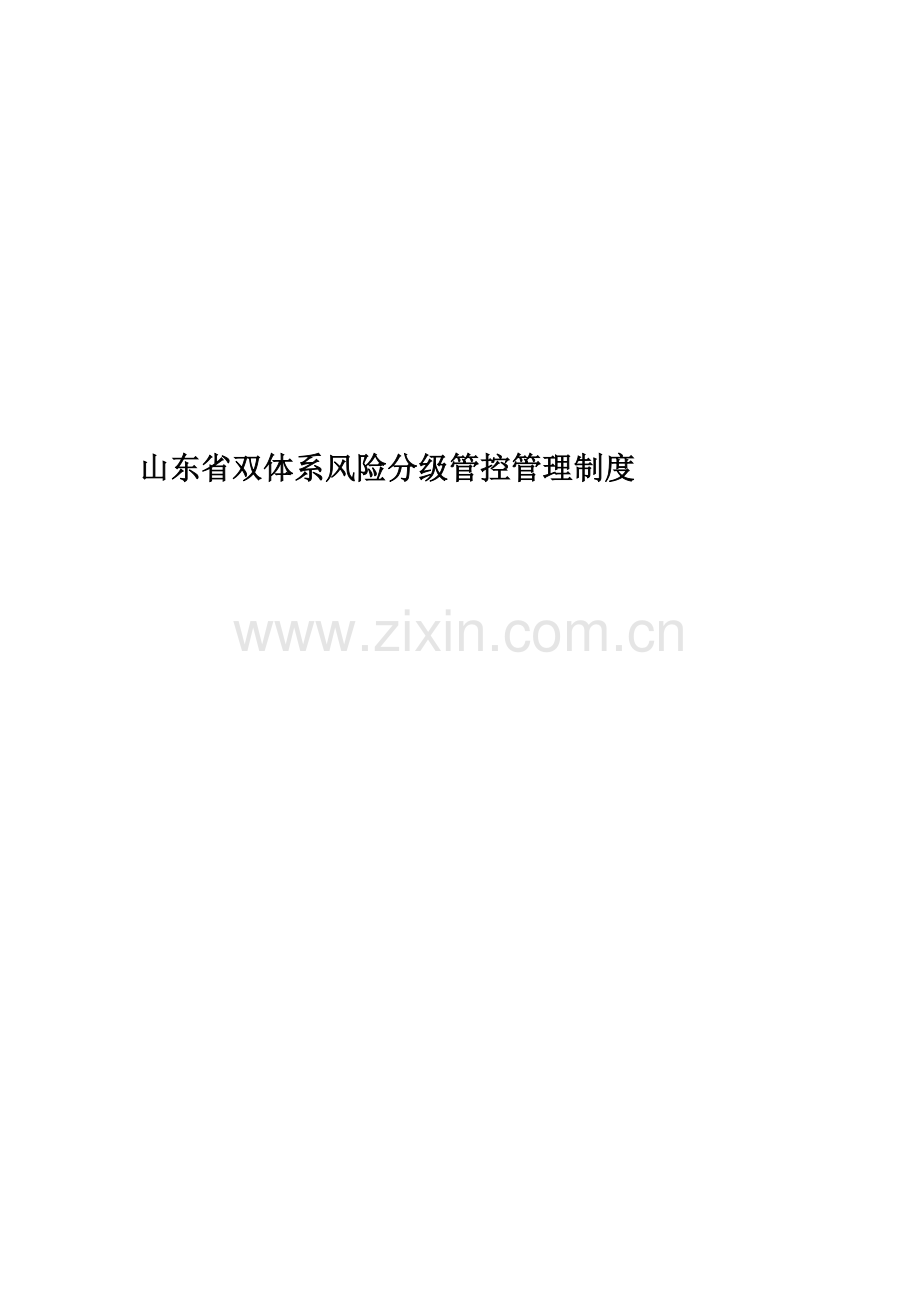 山东省双体系风险分级管控管理制度.docx_第1页