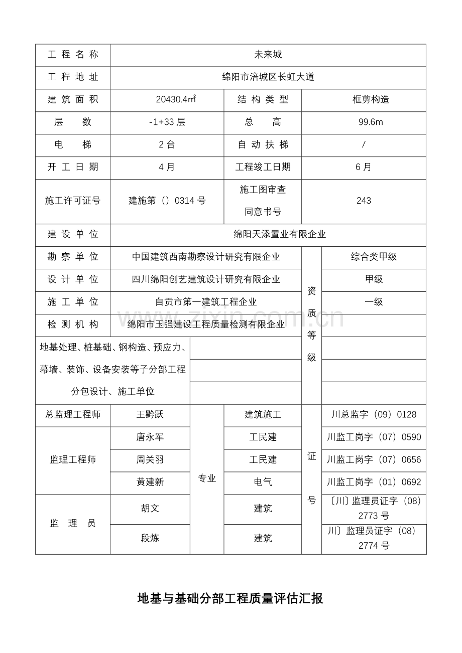 单位工程质量评估报告范本.doc_第2页
