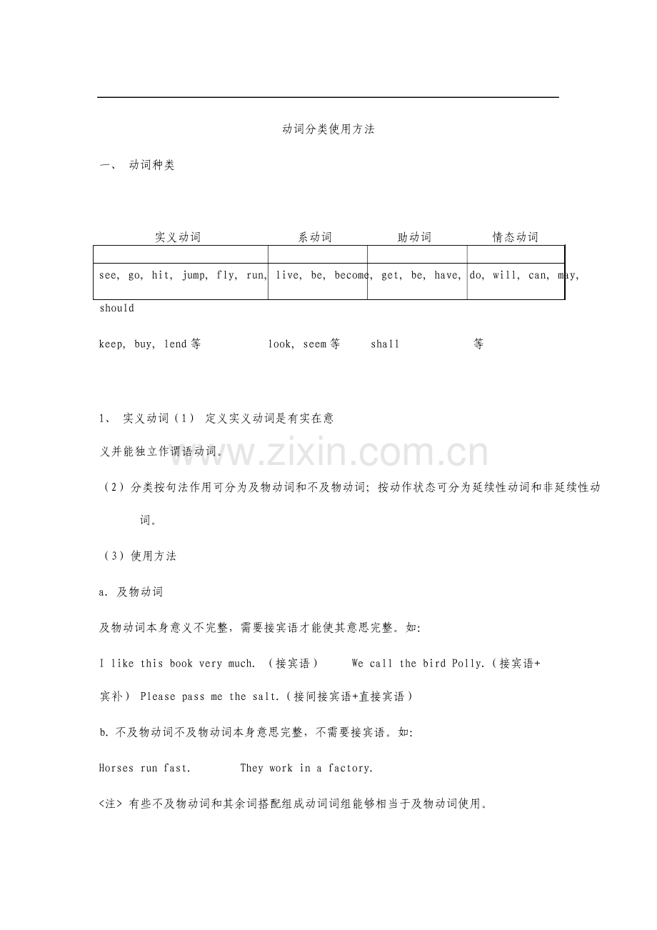 动词的分类用法.doc_第1页