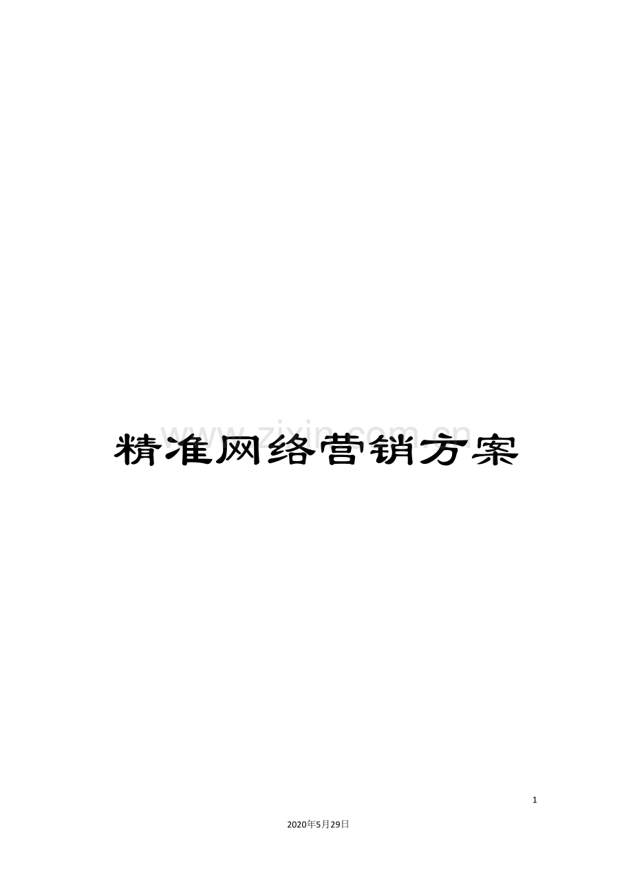 精准网络营销方案.doc_第1页