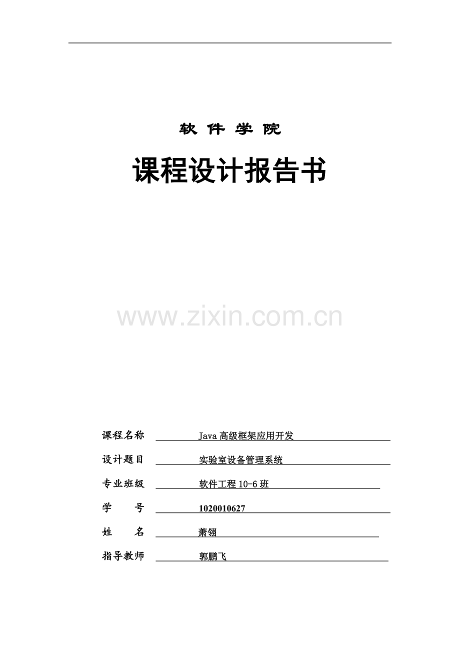 JAVAEE课程设计--之实验室设备管理系统.doc_第2页