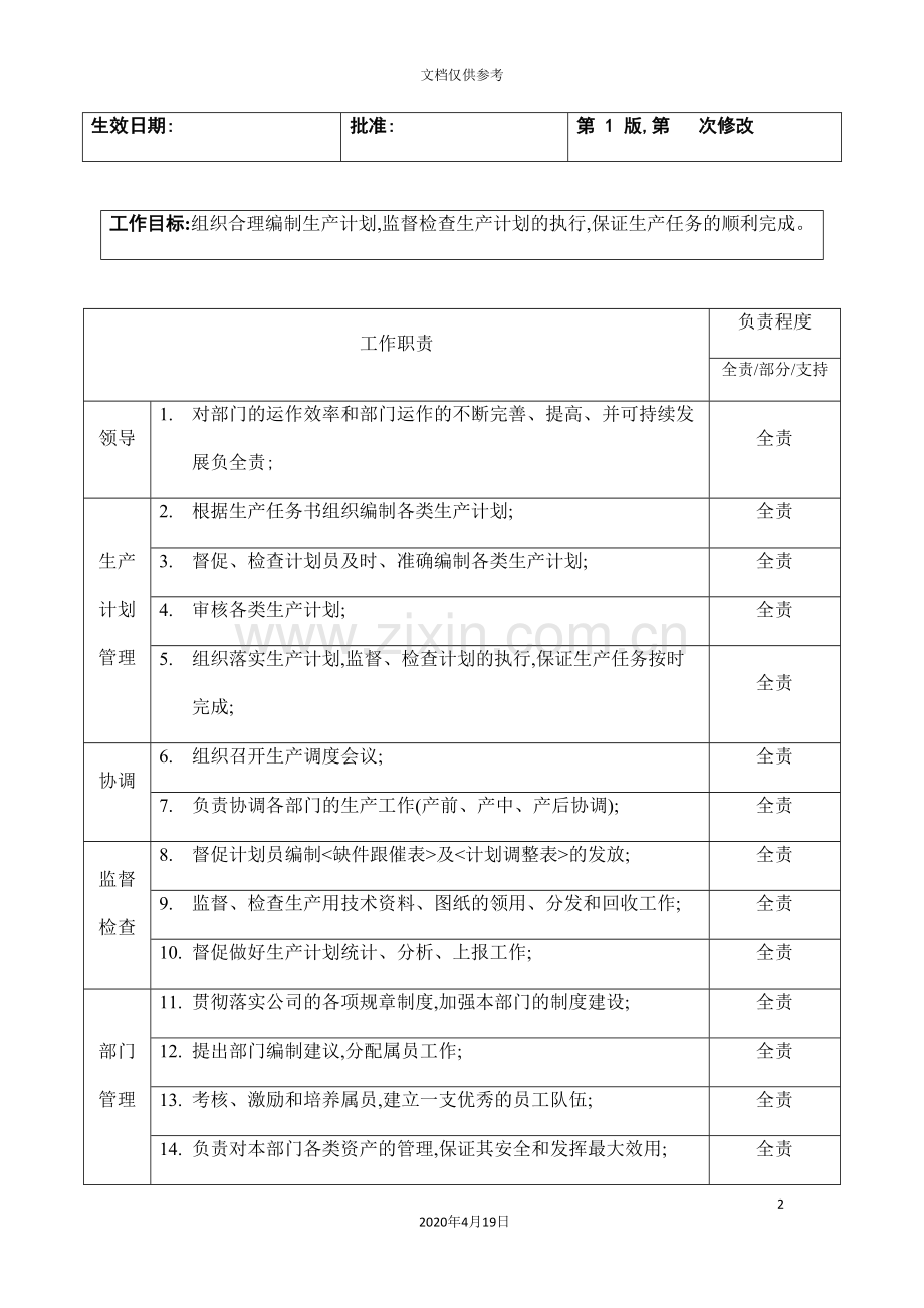 计划科科长职位说明书.doc_第2页