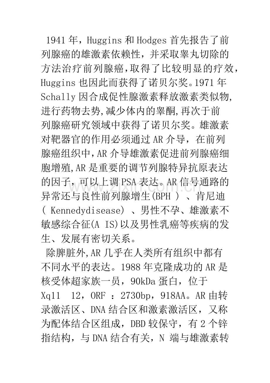 前列腺癌发生的几个热点分子机理研究进展.docx_第2页