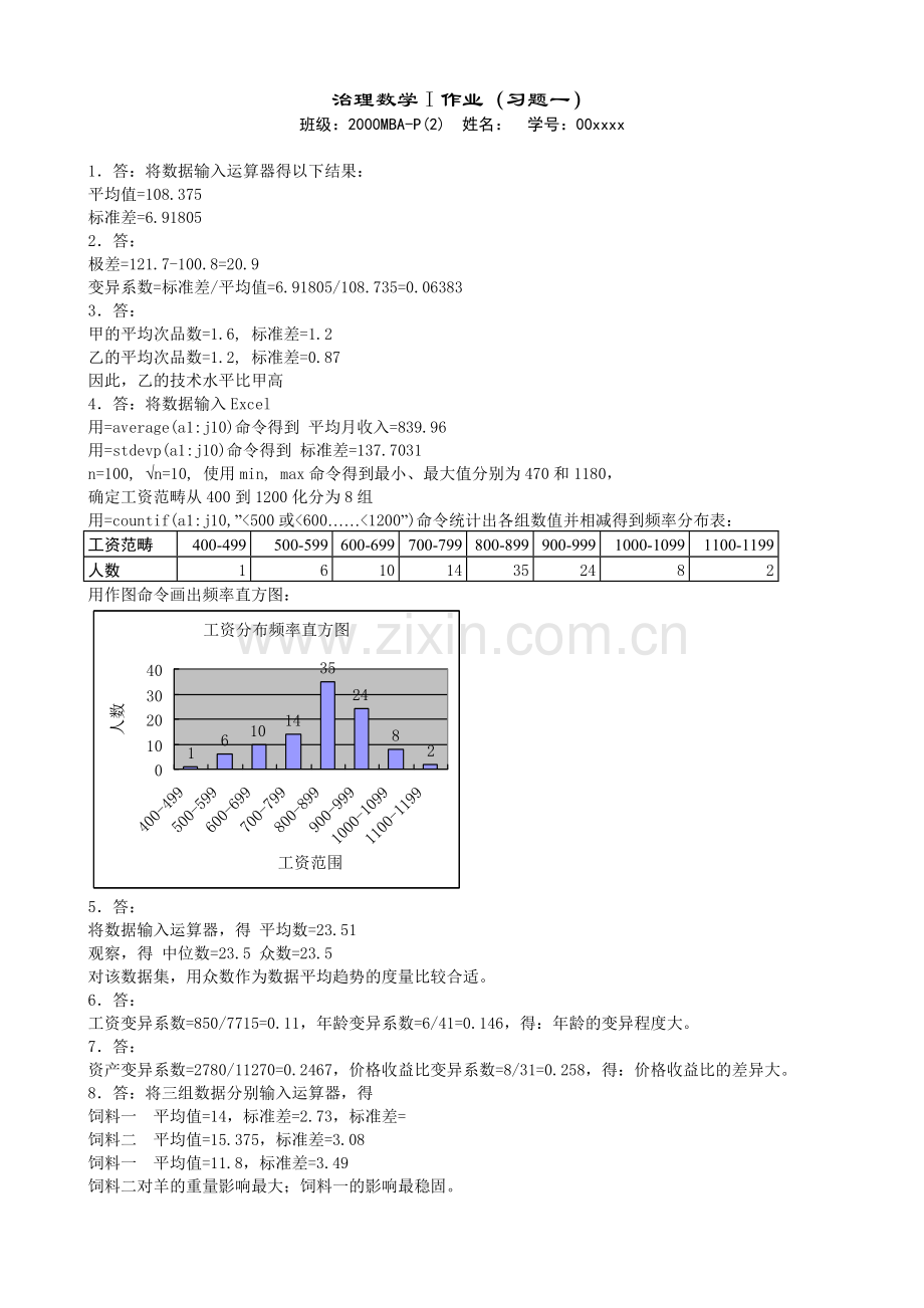管理知识数学I作业（习题一）.docx_第1页