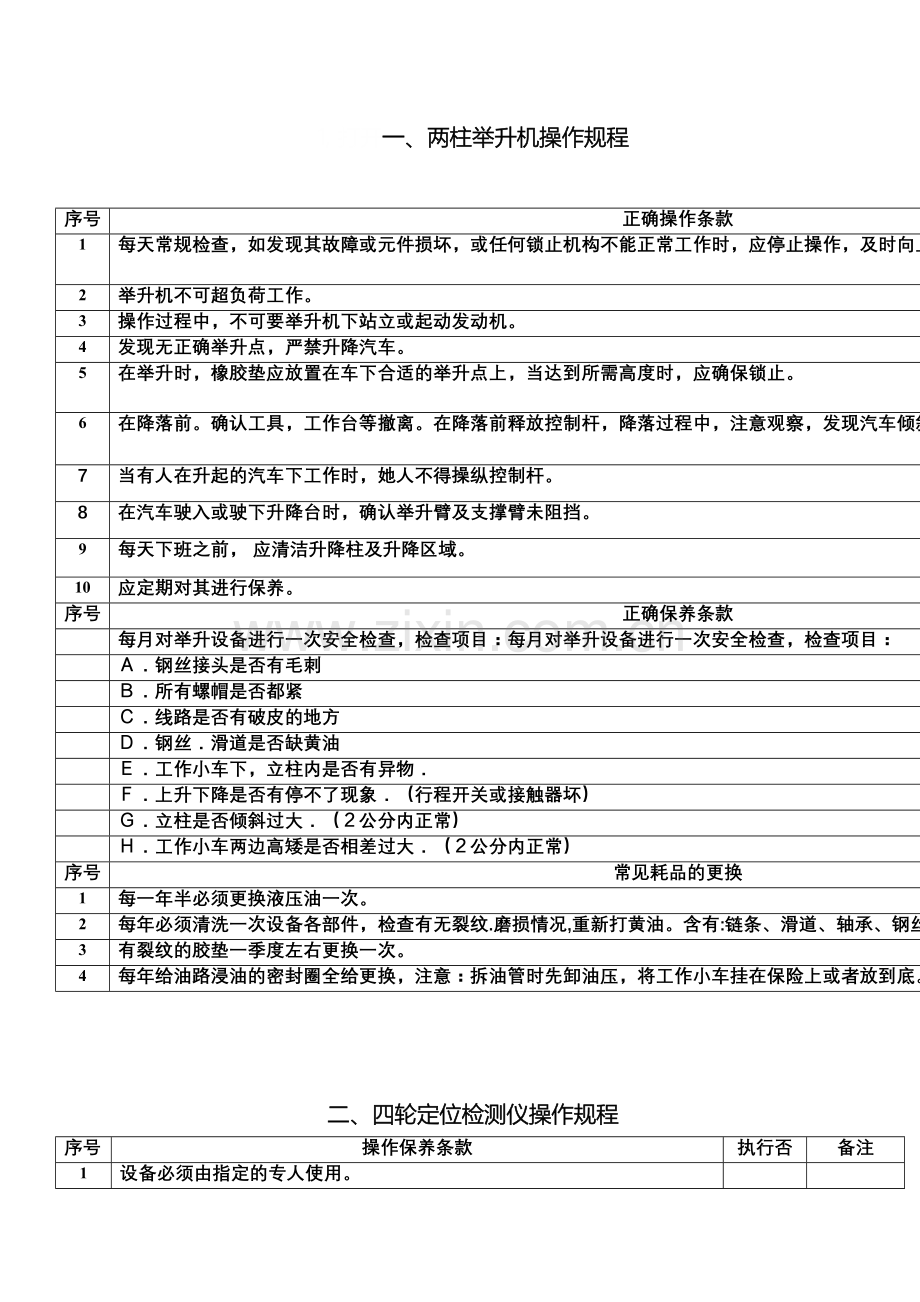 汽车维修设备操作规程大全.doc_第2页