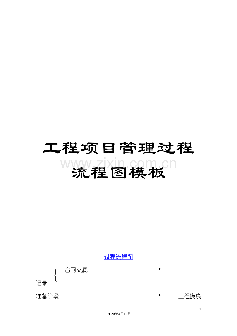 工程项目管理过程流程图模板.doc_第1页